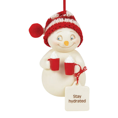 Snowpinions Stay Hydrated Ornament by Snowpinions on white background