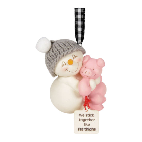 Snowpinions Sticking Together Ornament by Snowpinions on white background