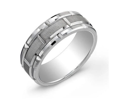 Tungsten Carbide Rectangular Cut Ring | Italgem Steel - Tricia's Gems