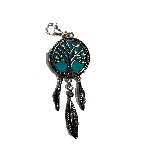 Thomas Sabo Tree of Love Dreamcatcher Charm Pendant Silver with Turquoise | Retired