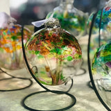 Tree of Autumn Hand-Blown Glass Ornament