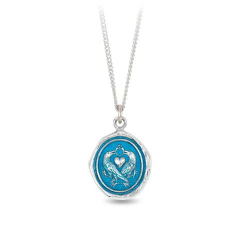 We Two Are One Talisman Pendant - Capri Blue | Pyrrha - Tricia's Gems