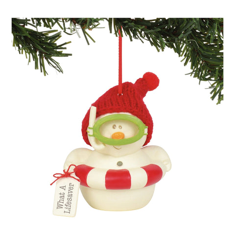 What A Lifesaver Ornament by Snowpinions on white background