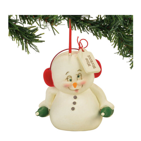 Wine Work Out Ornament by Snowpinions on white background