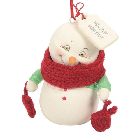 Winter Warrior Ornament by Snowpinions on white background