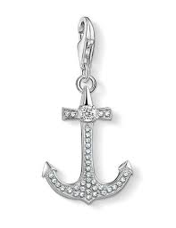 Thomas Sabo Charm Pendant Anchor with CZ Silver | Retired
