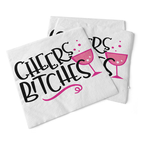 Cheers B-tches | Beverage Napkins - Tricia's Gems