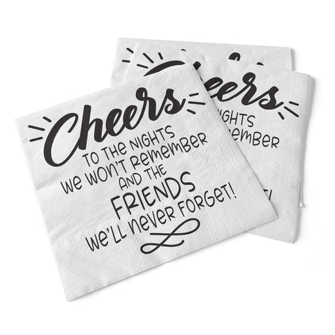 Cheers To The Nights | Beverage Napkins - Tricia's Gems