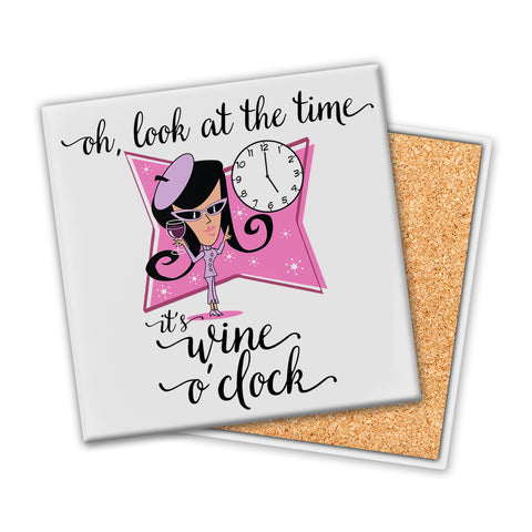 Wine O'Clock | Coaster - Tricia's Gems
