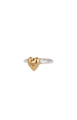 Heart Stackable Symbol Charm Ring - Tricia's Gems