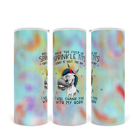 Back The F*ck Up Sprinkle Tits | Skinny Tumbler - Tricia's Gems
