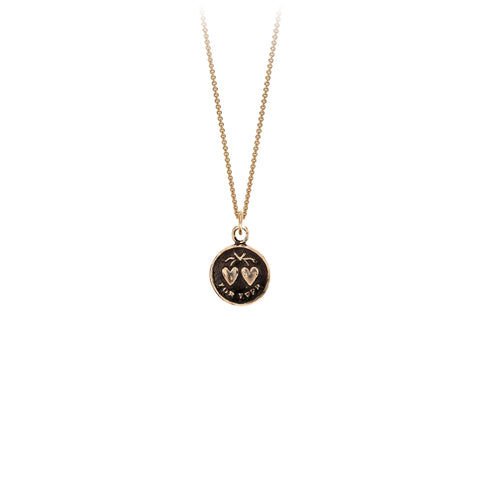 Hearts 14K Gold Talisman Pendant | Pyrrha - Tricia's Gems