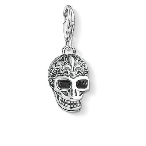 CHARM PENDANT "SKULL WITH LILY" - Tricia's Gems