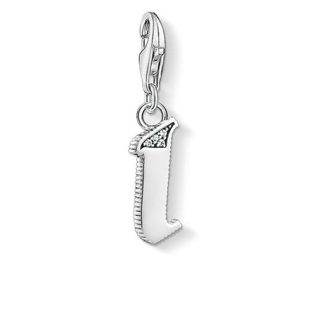 CHARM PENDANT "LETTER I SILVER" - Tricia's Gems