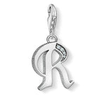 CHARM PENDANT "LETTER R SILVER" - Tricia's Gems