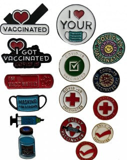Vaccinated Pins Assorted - Tricia's Gems