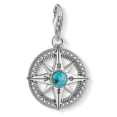 Charm Pendant Compass Turquoise | Thomas Sabo - Tricia's Gems