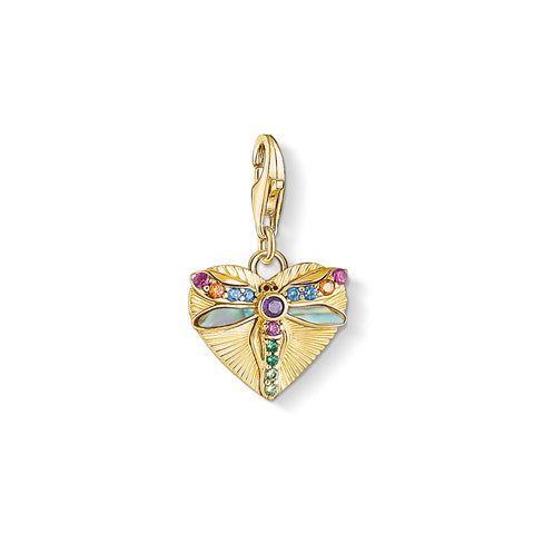 Charm Pendant Heart with DragonFly Gold | Thomas Sabo - Tricia's Gems