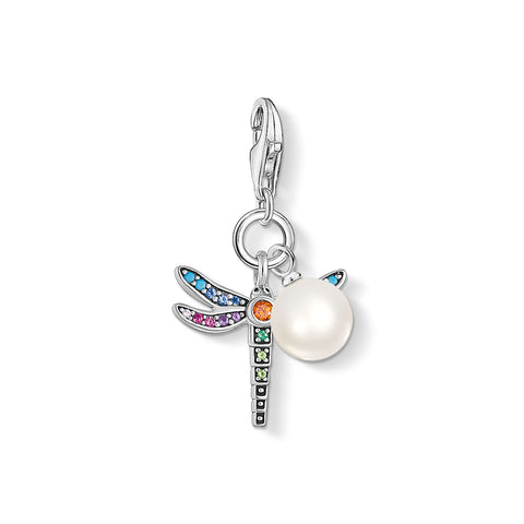 Charm Pendant Dragonfly Silver Pearl | Thomas Sabo - Tricia's Gems