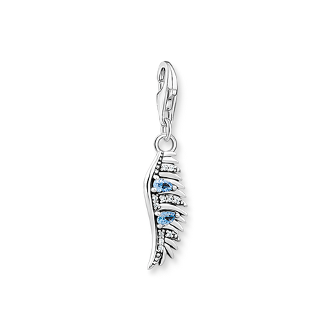 Charm Pendant Phoenix Feather With Blue Stones Silver | Thomas Sabo - Tricia's Gems