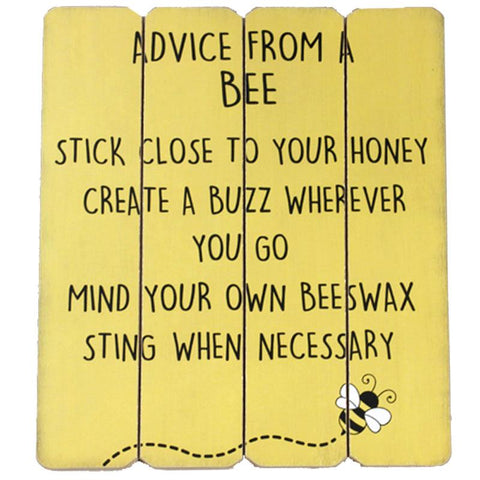 ADVICE FROM A BEE WALL DECOR - Tricia's Gems