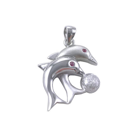 Double Dolphin Pendant - Tricia's Gems
