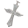 Cremation Jewelry: Winged Cross - Tricia's Gems