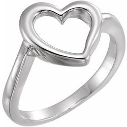 Sterling Silver Heart Ring | Stuller - Tricia's Gems