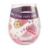 Stemless Love My Cat Wine Glass | Lolita - Tricia's Gems