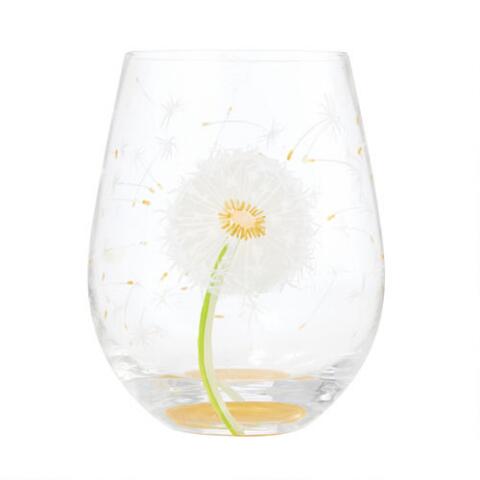 Stemless Glass Dandelion Wish | Lolita - Tricia's Gems