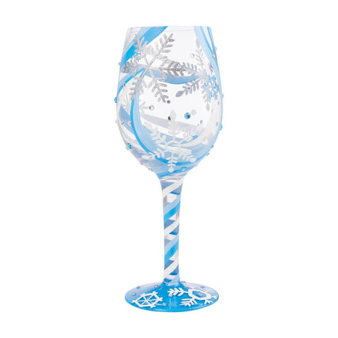 Snowflake Dreams Wine Glass - Tricia's Gems