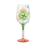 Happy Birthday Wine Glasses 30, 40, 50, 60, 70th | Lolita - Tricia's Gems