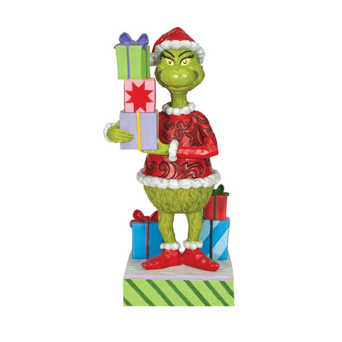 Grinch Holding Presents | Jim Shore Dr. Seuss - Tricia's Gems