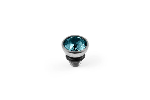 Bottone 5mm Indicolite Top Silver - Tricia's Gems