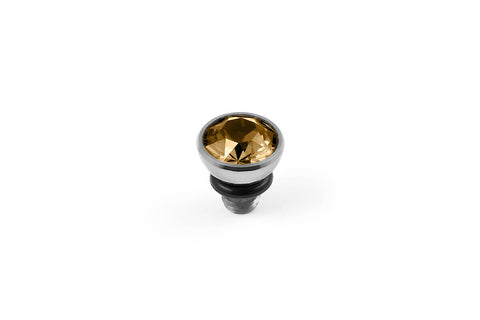 Bottone 5mm Light Colorado Topaz Silver Top - Tricia's Gems