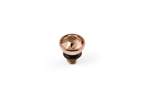 Bottone 5mm Light Peach Top Rose Gold - Tricia's Gems