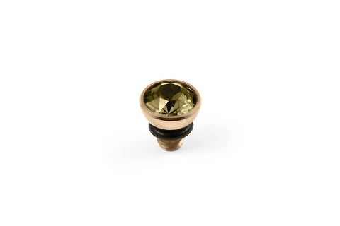 Bottone 5mm Smoky Quartz Top Gold - Tricia's Gems