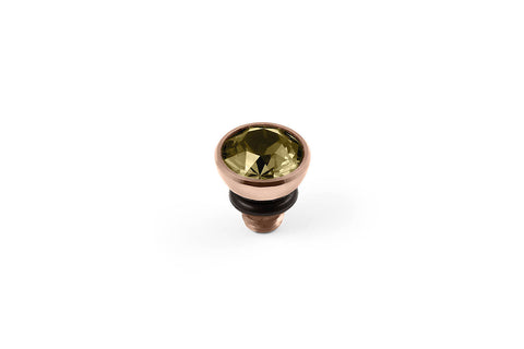 Bottone 5mm Smoky Quartz Top Rose Gold - Tricia's Gems