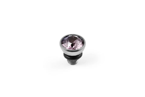 Bottone 5mm Light Amethyst Top Silver - Tricia's Gems