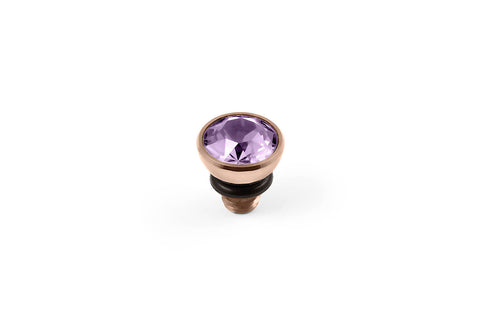 Bottone 5mm Violet Top Rose Gold - Tricia's Gems