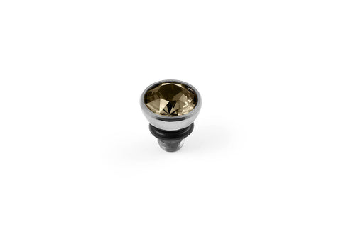 Bottone 5mm GreigeTop Silver - Tricia's Gems