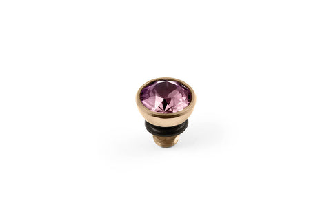 Bottone 5mm Light Rose Top Gold - Tricia's Gems