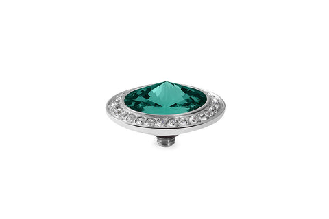 Tondo Deluxe 16 mm Emerald Crystal Rim - Tricia's Gems