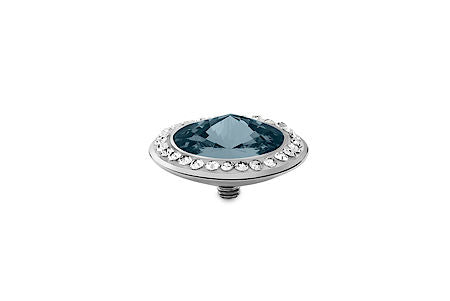 Tondo Deluxe 16 mm Denim Blue Crystal Rim - Tricia's Gems
