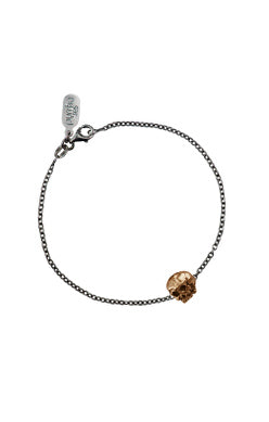 Skull Symbol Charm Chain Bracelet - Tricia's Gems