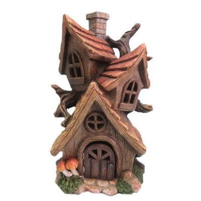 Fairy Garden-Tri-House with Chimney - Tricia's Gems