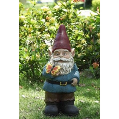 Gnome Holds Butterfly - Tricia's Gems