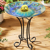 Solar LED Floral Bird Baths Various Styles - Tricia's Gems