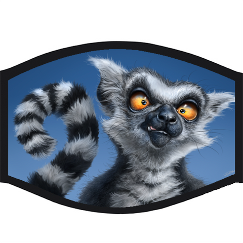 Face Mask - Ring Tail Lemur - Tricia's Gems