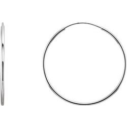 14K White 24 mm Endless Hoop Earrings | Stuller - Tricia's Gems